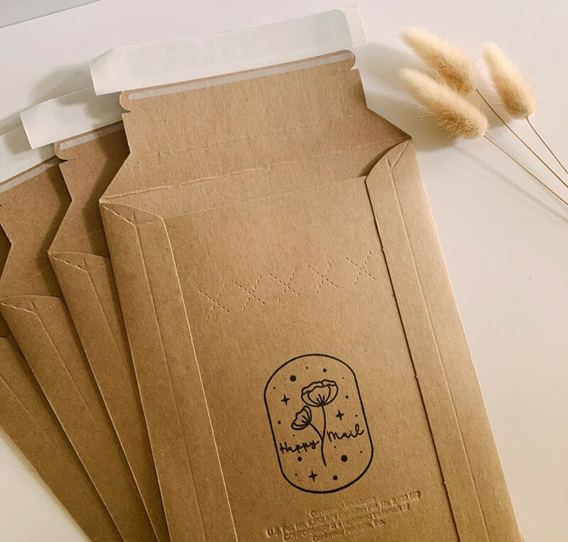 cardboard mailers used to send orders for cherish studio co.