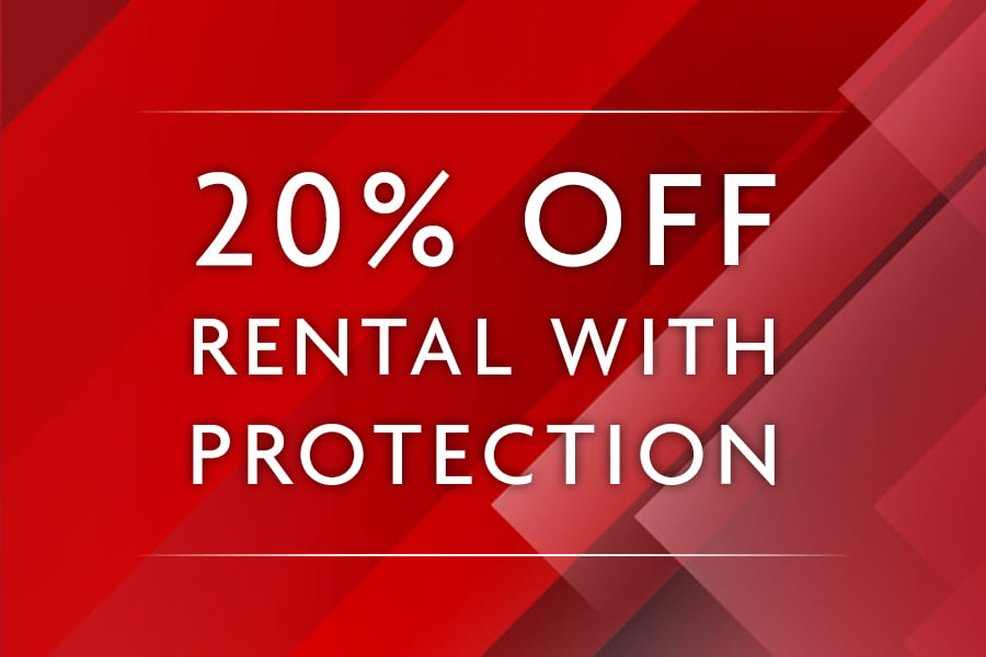 20% off rental with protection promotion